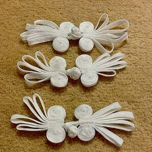 Elegant White Knot Embellishments 12 for $12